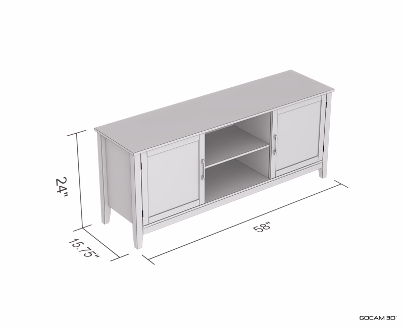 Rendu 3D technique de meuble télé ou image technique en 3D de de meuble télé rendu en 3D.